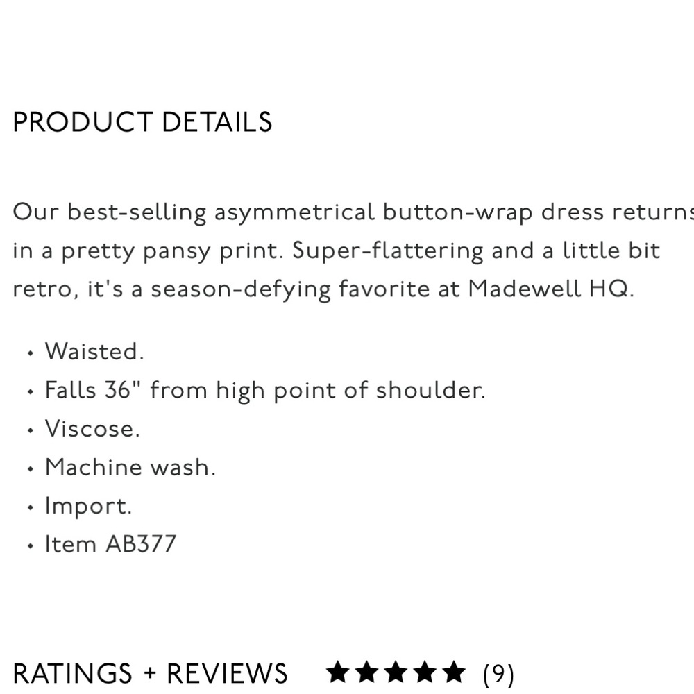 Madewell button wrap dress in viola floral - Picture 12 of 12